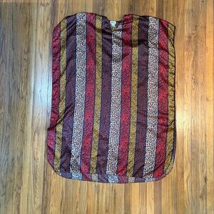 Striped Animal Print Caftan/MooMoo